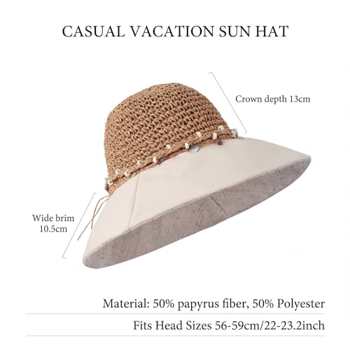 Sombrero de playa plegable para mujer con protección UPF 50+ miniatura 3