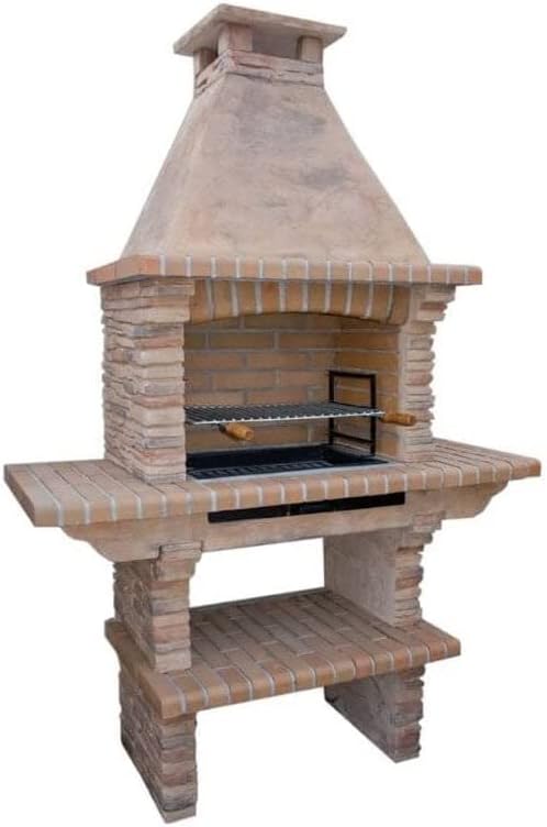 Mussalla Masonry BBQ - With Built in Rotisserie : Amazon.co.uk: Garden