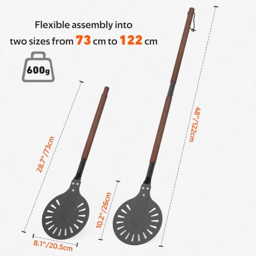 Mimiuo 8" Perforated Aluminum Pizza Turning Peel with Wooden Handle by Mimiuo - Used condition - Image 2