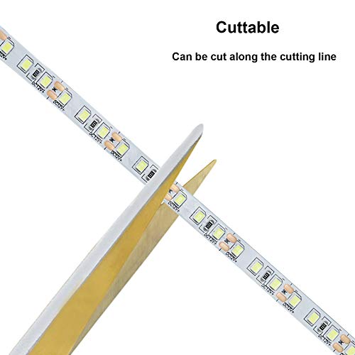Yunbo 12V Led Strip Light Warm White 3000-3500K Smd2835 600 Led 16.4Ft Cuttable Flexible Led Tape Lights Ip20 No Waterproof Led Lighting For Bedroom Kitchen Cabinet #TOP4