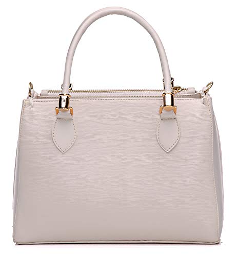 Bolsa Feminina Dhaffy Branco Lorena, Alça de Mão e Transversal cor:branco;tamanho:M
