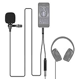 Andoer Mini Clip-on Lapel Lavalier Condenser Microphone with 3.5mm Headphone Output Jack for iPad Android Smartphone DSLR Camera Computer PC Laptop