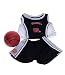 Black and White Basketball Outfit with Ball Fits Most 8"-10" Webkinz, Shining Star and 8"-10" Make Your Own Stuffed Animals and Build-A-Bear