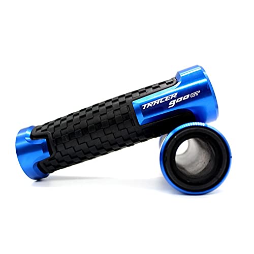 Poignées de guidon Tracer 900 GT 2018 contre les vibrations et la fatigue du poignet bleu
