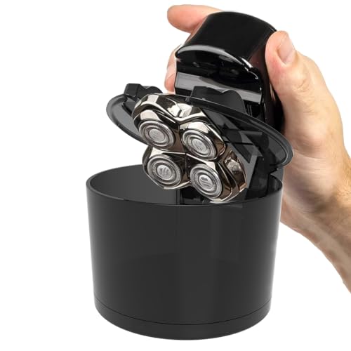 NebulaGrip Shaver Rinse Stand Compatible with Skull Shaver Pitbull Gold Pro Electic Bald Head and Face Wet or Dry Shaver, Electric Pitbull, Palm, Butterfly Kiss, Butterfly Pro Shavers.