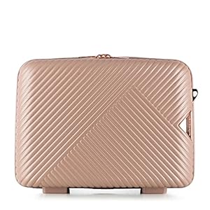 WITTCHEN GL Style Line | Kosmetikkoffer Reisekoffer Handgepäck Kabinengepäck Kosmetiktasche Damen Reiseetui Hartschale aus Polycarbonat Zahlenschloss GL Style Puderrosa