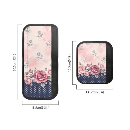 Image of Refrigerator Door Handle Covers Set of 6 Kitchen Electrical Appliance Decor Handles Keep Clean Anti-Slip Fridge Accessories Home Decor, Pink Rose Polka Dots
