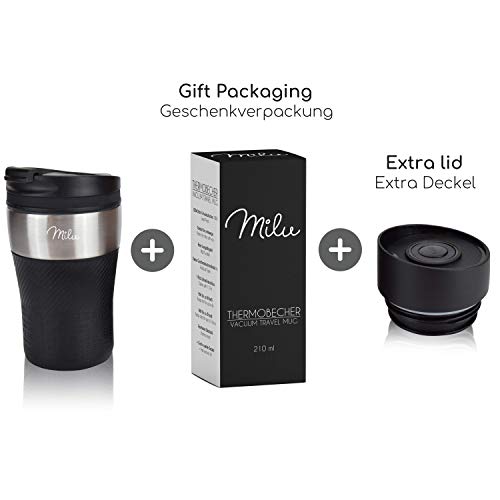 Milu Termo Taza 210ml - Vaso Termico de Viaje - Café para Llevar - Taza de Viaje - Taza de acero inoxidable para beber… - Imagen 7