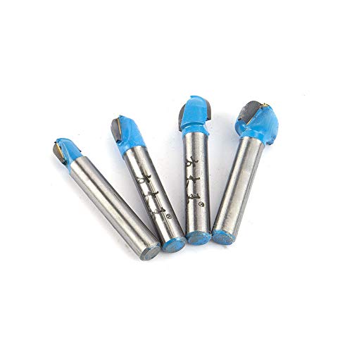 4Pcs Tungsten Carbide Router Bit Set 1/4Inch Shank Round Nose Double Edging Cove Router Bits For Woodworking Grooving For Home Improvement And Diy #TOP2