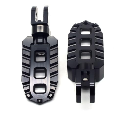 Image of MZS Motorcycle Front Foot Pegs Adjustable Rider Footpegs Black CNC Compatible with DESERTX /Multistrada V2S V4 950 1200 / Monster 696 796 797 821 1100 1200 / HYPERMOTARD 950 / Scrambler 400 800 1100
