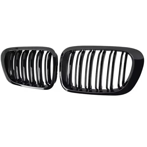 Parrilla Delantera para Radiador de Serie 3 E46 1998-2001, acabado negro brillante de alta gama