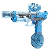 HAITUNYING 電動水鉄砲 ウォーターガン 大容量480ML/長距離射程10m/連射可能 LED発光機能付き 防水設計 大人子供兼用 屋外水遊び プール ビーチ 水戦争おもちゃ 夏ギフト 自動給水