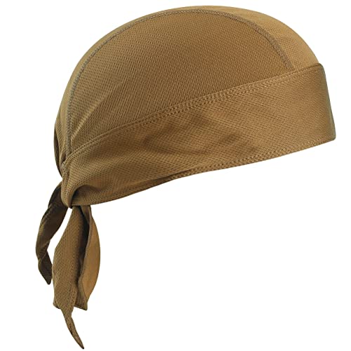 VIAUMBR Bandana Homme Casquette Cyclisme Velo randonnée Bandana Pirate sous Casque Velo Tissu aéré pour Natation Jogging Course Montagne et Moto Marron
