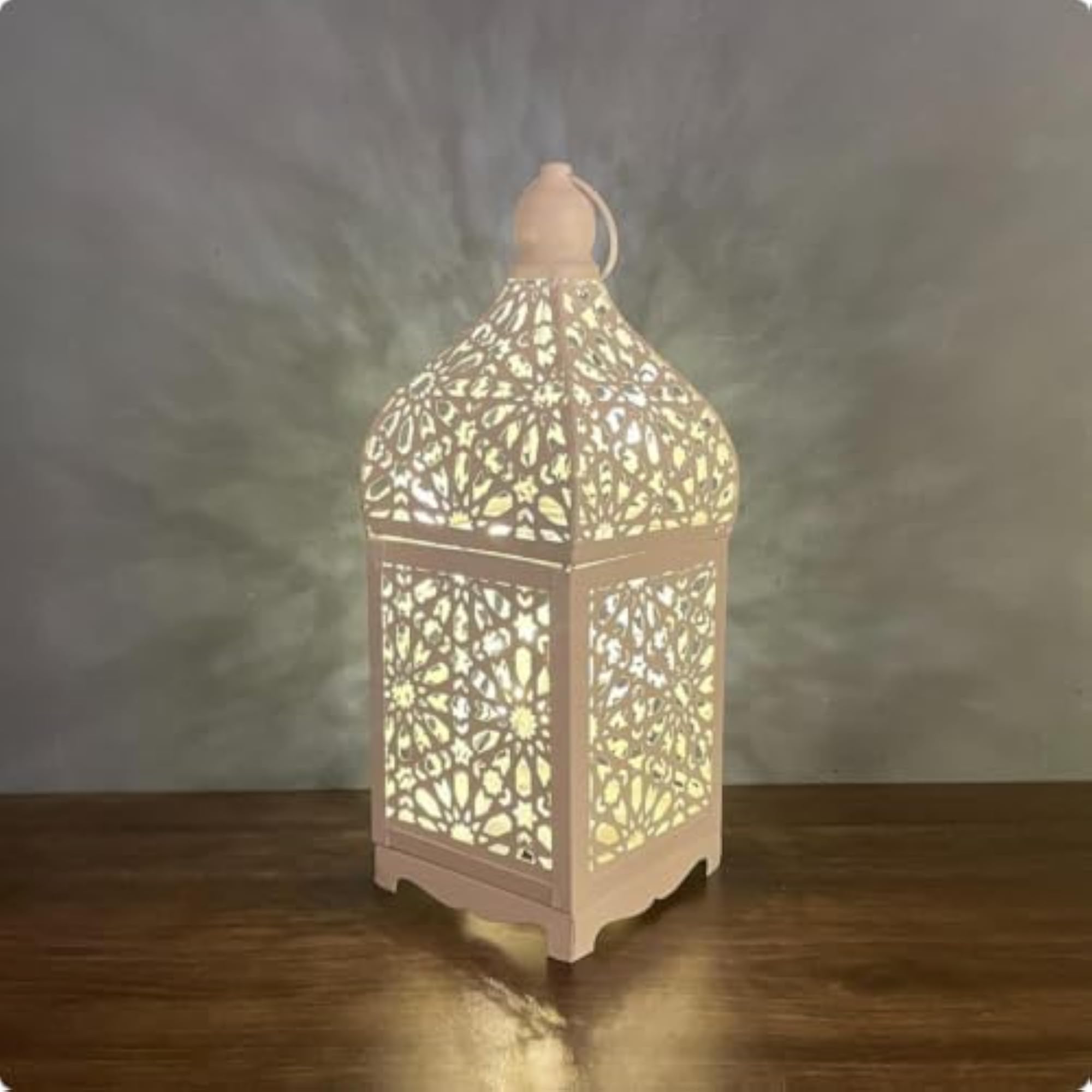 Geometric Patterned Table Lantern for Festive Displays