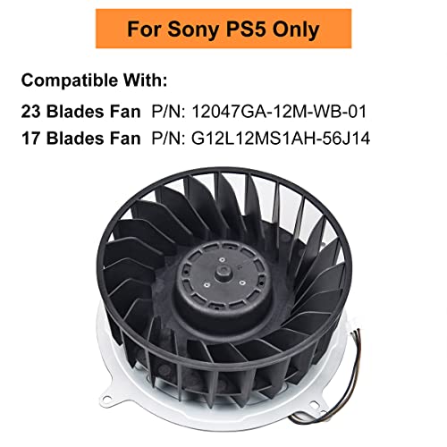 Image of New PS5 CPU Cooling Fan, Internal Cooler Fan Replacement for Sony PlayStation 5 PS5 Series 12V 2.15A 23 Blades