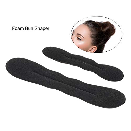 Sunbaca Conjunto de ferramentas de cabelo DIY Criador de coque Rolo de torção Loops de cabelo Base d