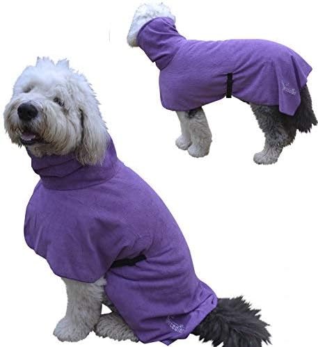 Arcadian Microfibre Dog Robe. Quick-Drying and Super-Absorbent. Easy To Use, Comfortable, Adjustable Straps.