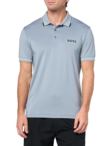 BOSS, Paul Pro Performance Polo Shirt, Tradewinds Grey, XXL