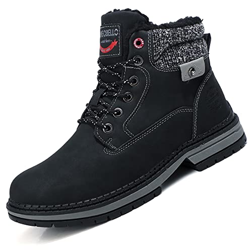 ASTERO Bottes Femme Bottine de Neige Boots Hiver Chaussures Chaudes Fourrure Extérieure Randonnée Les Loisirs 36-41EU(Noir, Taille 38) Cover