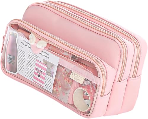Image of Storio Pencil Box Pouch for School Kids Girls & Boys Aesthetic | Cute Stationary Compass Box Case Organiser - (Colors as per Availability)