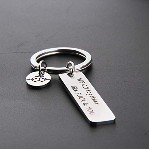MAOFAED Funny Friend We Go Together Like & You Friendship Keychain BFF Gift3