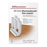 Office Depot(R) Thermabond Fax Paper, 1/2in. Core, 60ft. Roll, Box Of 6 Rolls