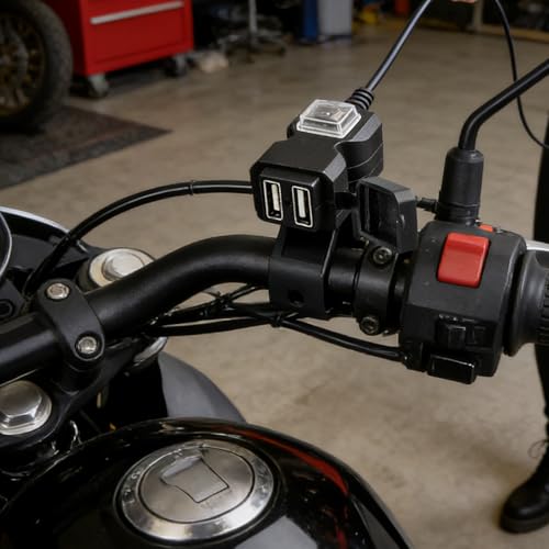 Cargador de teléfono para moto y soporte de carga rápida impermeable 3
