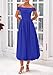 PRETTYGARDEN Womens Summer Off Shoulder Sleeveless Midi Dress Cocktail A Line Flowy Wedding Guest Dresses with Pockets (Royal Blue,Medium)