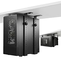 PC Halterung Untertisch Höhenverstellbar – Computerhalterung für Schreibtisch, Universale PC Aufhängung für Tower-Gehäuse, Stabile Metallkonstruktion bis 45 kg, Holder für Büro & Gaming Setup