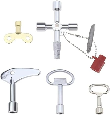 Create Idea 5PCS Utility Key Set: Zinc Alloy Plumber Key Wrench Tool ...
