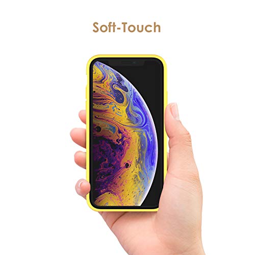 Jetech Silicone Case For Iphone X, Iphone Xs, 5.8-Inch, Silky-Soft Touch Full-Body Protective Case, Shockproof Cover With Microfiber Lining (Flash) #TOP3