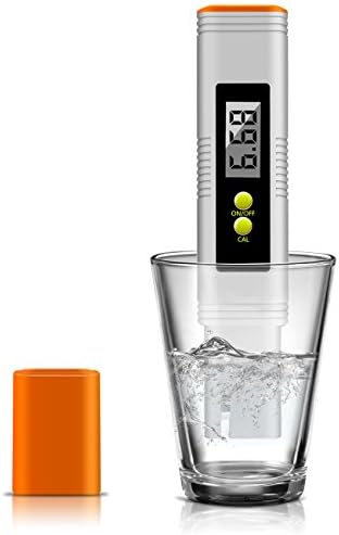 Digital PH Meter, Sport Guardiance Water Quality PH Tester with ATC, 0.01PH High Accuracy, 1-14 PH Measurement Range for Household Drinking Water, Aquarium, Swimming Pools, Hydroponics (Orange)