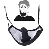 Vielretude Fetisch-Maske mit abnehmbarem Penis– Mouth Ball Gag aus Silikon-Dildo einstellbare BDSM-Mundknebel für Paare