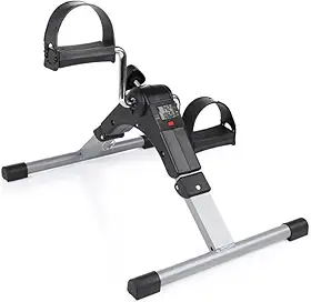 Mini Bicicleta Ergométrica Cicloergômetro Portátil Pedal Exercitador para Fisioterapia, Exercícios em Casa, Pernas e Braços - Intensidade Ajustável para Idosos, Reabilitação e Home Office