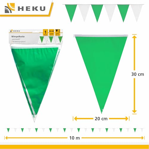 Miniatura 2 de Heku-20 Banderines Impermeables, Color Verde Y Blanco, 10 M 30731-17