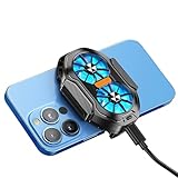 Bvizyelck 電話クーラー | クランプオン式携帯電話冷却パッド 2ファン | ゲームプレイ スマートフォン 放熱ツール 映画鑑賞 ライブストリーミング ビデオ放送用