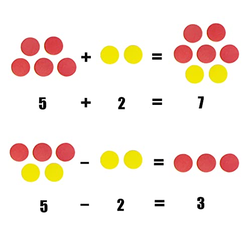 Image of DNB 2-Color Foam Counters - 1 Inch Red-Yellow Double-Sided Math Counters, Early Learning Counting Chips, 200 Pieces