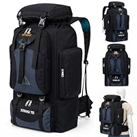 Yaskyly 70L Wanderrucksack Reiserucksack für Herren & Damen - Wasserdichter Große Campingrucksack, Leichter & Atmungsaktiver Trekkingrucksack mit Mehreren Fächern für Camping, Hiking, Reisen