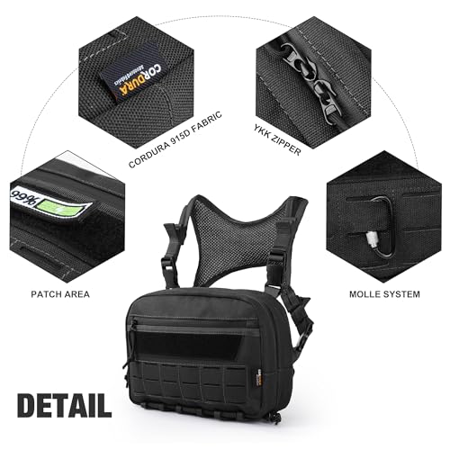 Mardingtop Taktische Brusttasche Molle weste Pouch Chest Rig für Outdoor-Abenteuer, Radfahren