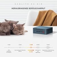 BOSGAME E2 Air Mini PC, AMD Ryzen 5 3501U, 8GB RAM, 256GB SSD, bis zu 3,7GHz | Dual HDMI 4K@60Hz + USB-C, LAN, Wi-Fi 5, Bluetooth 5.0 – Ansicht 7