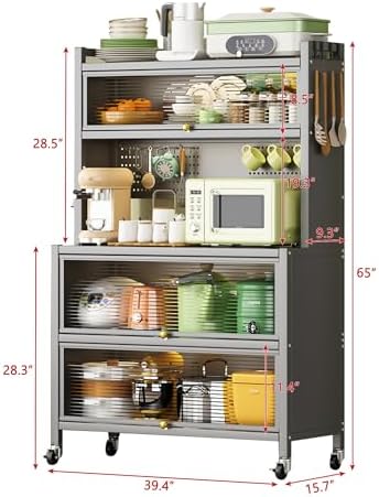 Kitchen Pantry - Modern Metal Storage Cabinet
