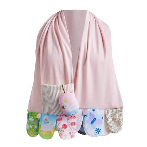Image of DEMDACO Mommy & Me Vibrant Colorful 9.5 x 52 Inch Soft Polyester Fabric Tactile Textured Whimsical Activity Fashion Scarf