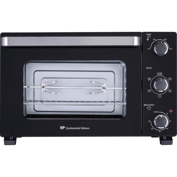 CONTINENTAL EDISON CEMF46B3 - Mini four électrique 46 L noir - 1800 W - spie rotative, convection nat rliche