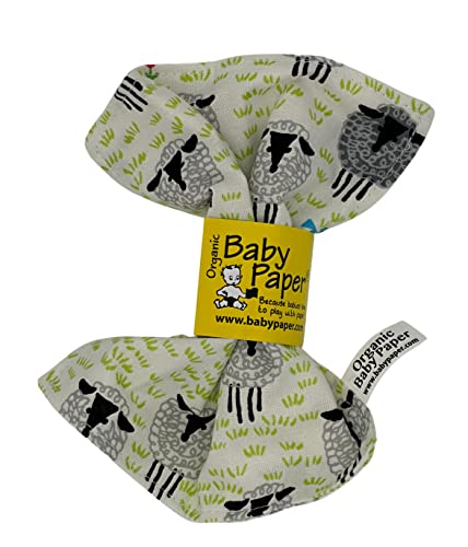 Image of Original Baby Paper - Crinkle Teether and Sensory Toy for Babies and Infants | Organic Sheep | Non-Toxic, Washable | Great for Baby Showers