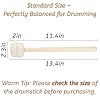 YOUEON 2 Pairs Drum Mallets Soft Felt, 34 cm Wool Felt Drum Stick with Maple Handle, Anti-slip Bass Percussion Sticks Instrument Band Accessory for Bass Drums, Marching Drums, Beige #1