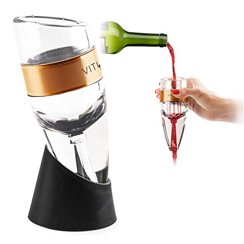Catálogo para Comprar On-line Escurridor para decantadores disponible en línea. 43 Vituzzi Decantador de Vino Premium. Aireador/Vertedor para Botellas o Copas de Vino Tinto, Rosa y Blanco. Oxigenador. Certificado por la FDA.
