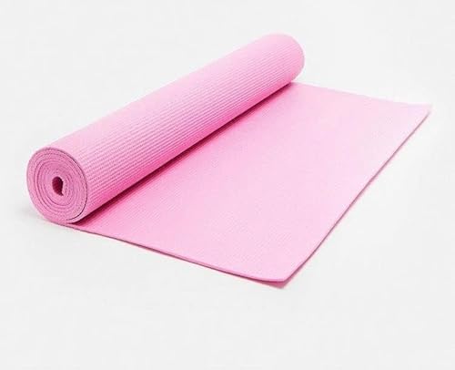 4MM Thick, Light Weight with Anti-Slip Dual Side Embossed Yoga Mat For Men and Women (Pink, 4 MM)