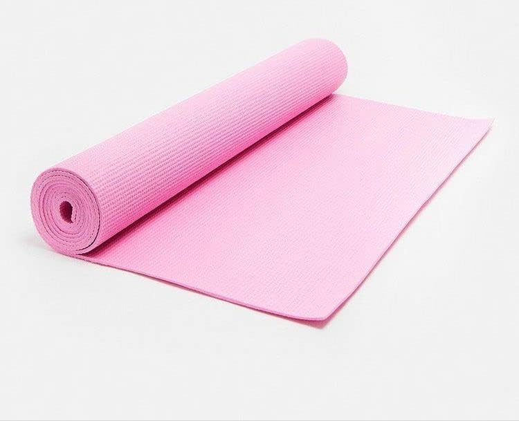 Image of 4MM Thick, Light Weight with Anti-Slip Dual Side Embossed Yoga Mat For Men and Women (Pink, 4 MM)