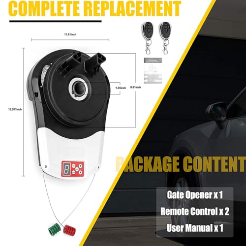 Kit de porte à volet roulant pour grange et ferme avec télécommandes