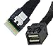 JSER Slimline SAS 4.0 SFF-8654 4i 38pin Host to HD Mini SAS 4i SFF-8643 36pin Target Cable 50cm PCIE4.0